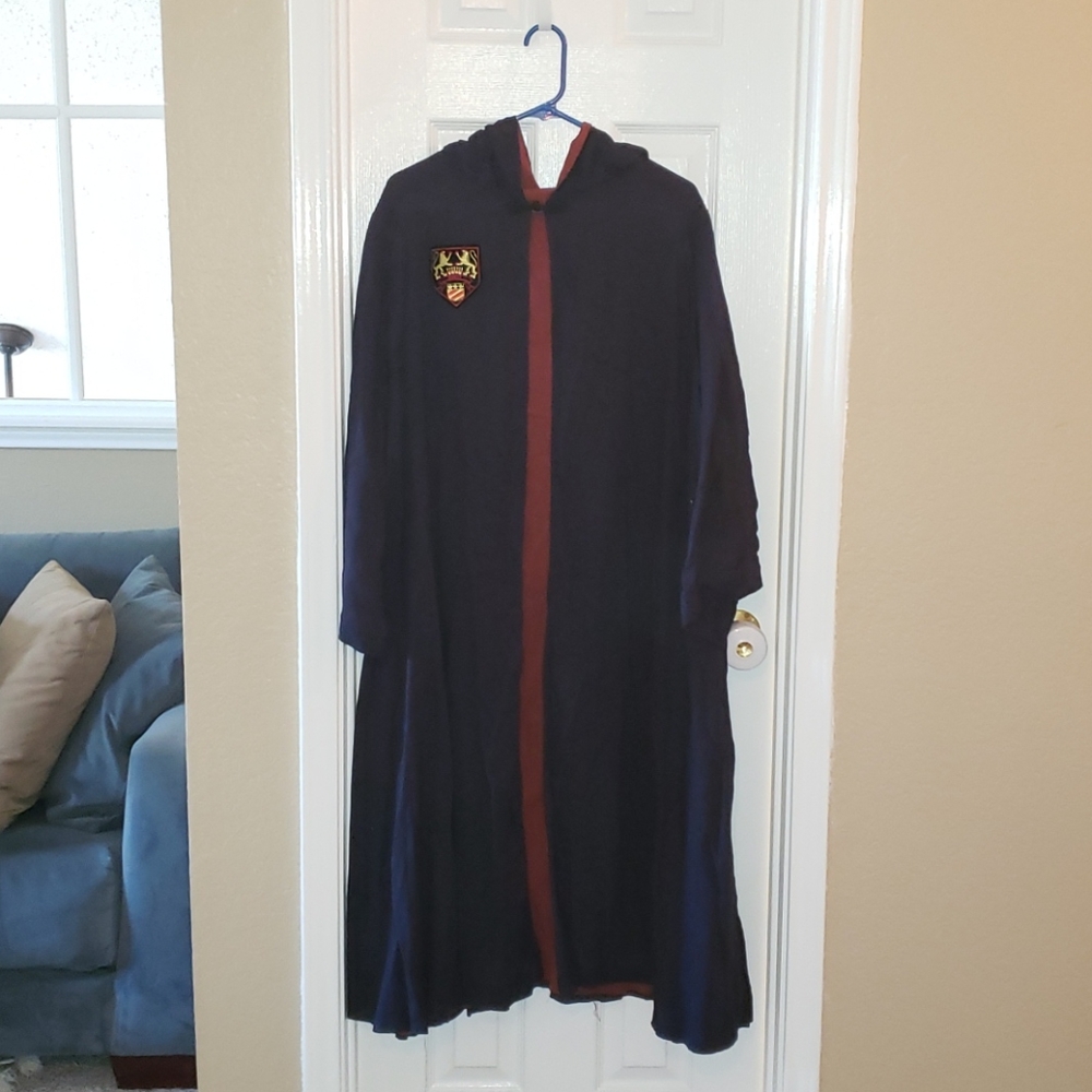 Long hooded wizard cloak